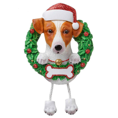 Dog In Wreath: Jack Russell