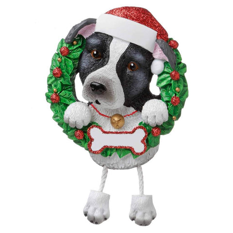 Dog In Wreath: Pitbull