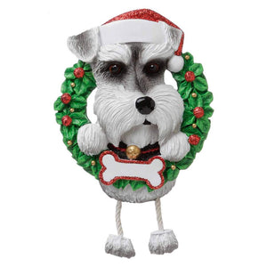 Dog In Wreath: Schnauzer