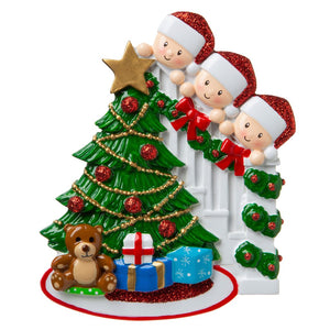 Christmas Tree Family Of 3 Ornament