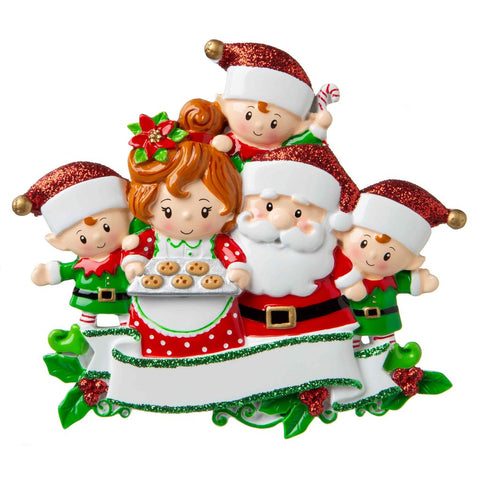 Mr. And Mrs. Claus Family Of 5 Ornament