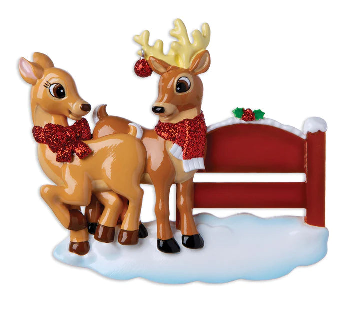 Reindeer Couple Ornament