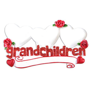 Grandchildren Ornament - Three Hearts