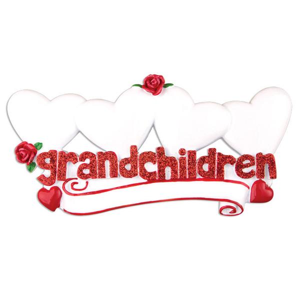 Grandchildren Ornament - Four Hearts