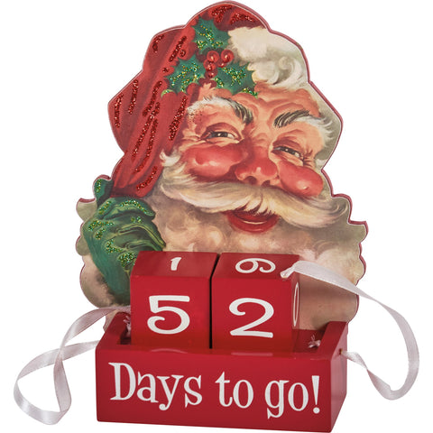 Santa Face Advent Calendar Countdown With Blocks