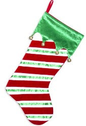 18" Red And Green Christmas Stocking