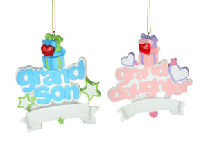 Assorted Grandson and Granddaughter Ornaments, INDIVIDUALLY SOLD