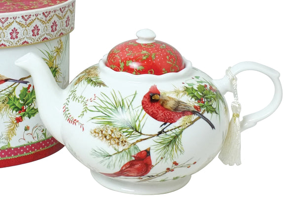 Cardinal Teapot In Gift Box