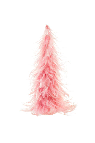 Pink Feather Tree Figurine