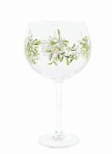 Mistletoe Wine Glass