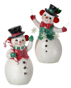 Assorted Retro Snowman Figurine, INDIVIDUALLY SOLD