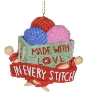 Knitting Made With Love Ornament