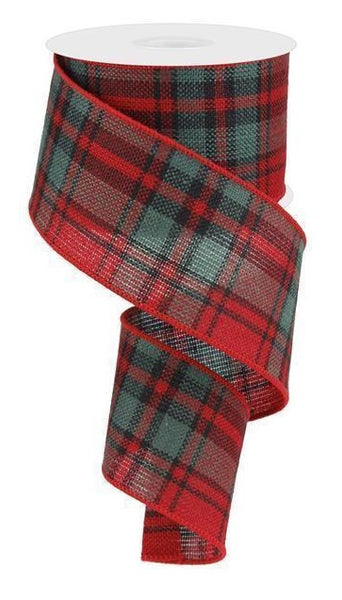 Red And Green Plaid Ribbon