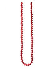 6' Red Wooden Bead Garland