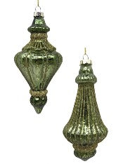 Assorted Green Finial Ornament, INDIVIDUALLY SOLD