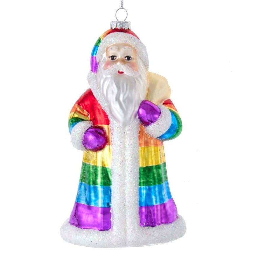 Santa Rainbow Ornament