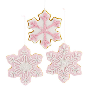 Assorted Snowflake Cookie Ornament, INDIVIDUALLY SOLD