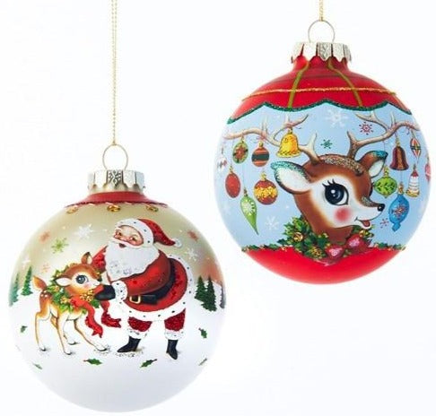 Assorted Santa And Reindeer Ball, INDIVIDUALLY SOLD