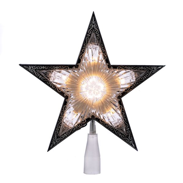11" 5 Point Lit Double Sided Star Tree Topper