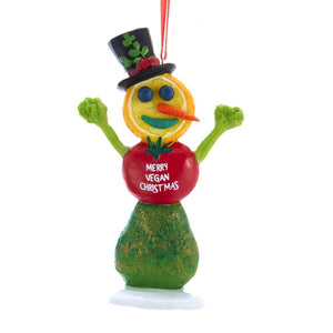 Vegan Snowman Ornament