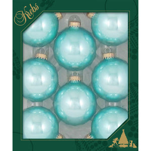 Glass Ball Boxed, Set Of 8 - Water Lily