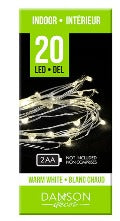 20 Clear Battery Operated LED Mini Lights