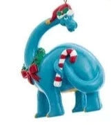 Dinosaur With Candycane Ornament