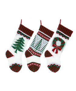 Assorted 20" Knit Stocking, INDIVIDUALLY SOLD