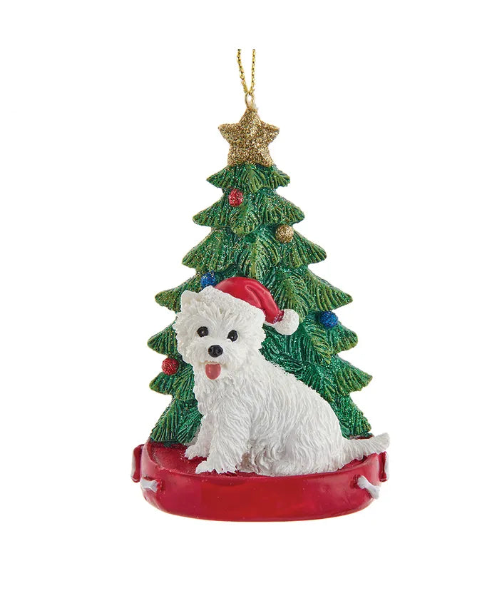 Dog & Tree Ornament: West Highland