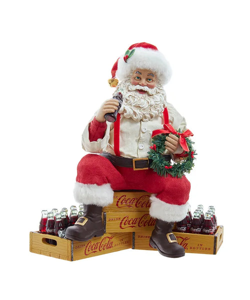 Possible Dreams: Coca Cola Santa Sitting On Crate Figurine