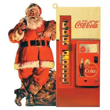 Coca Cola Santa Vending Machine Ornament