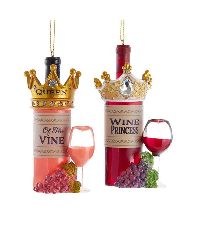 Assorted Wine Bottle Ornament, INDIVIDUALLY SOLD