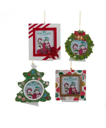Assorted Christmas Frame Ornament, INDIVIDUALLY SOLD