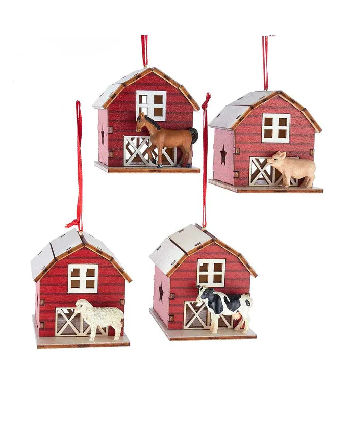 Assorted Barn Animal Ornament, INDIVIDUALLY SOLD