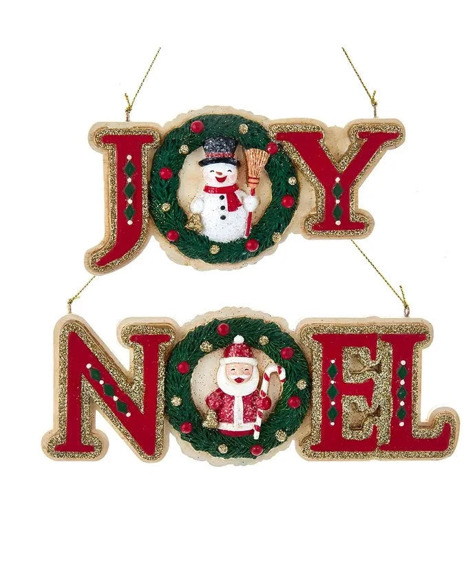 Assorted JOY And NOEL Ornament, INDIVIDUALLY SOLD