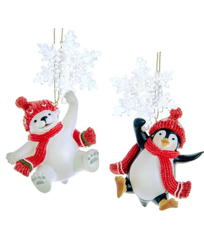 Assorted Arctic Animal Dangle Ornament. INDIVIDUALLY SOLD