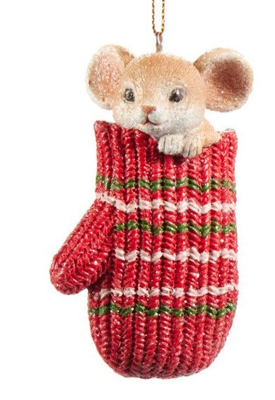 Mouse In Mitten Ornament