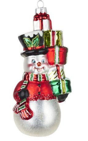 Snowman With Gifts Ornament