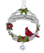 Very Special Teacher Cardinal Ornament