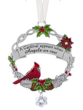 A Cardinal Appears When Angels Are Near Ornament