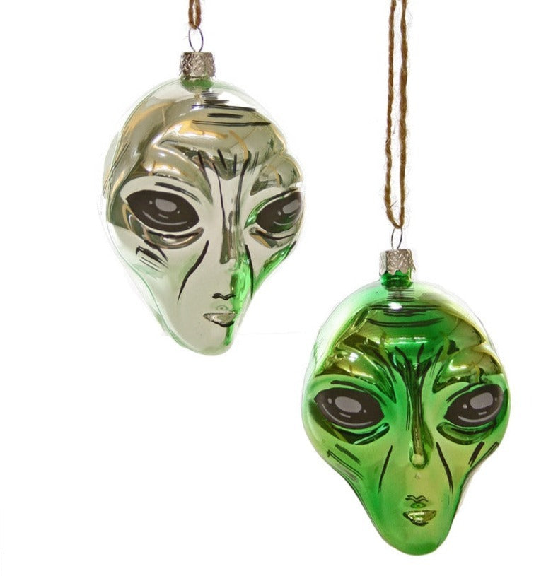 Assorted Alien Head Ornament, INDIVIDUALLY SOLD
