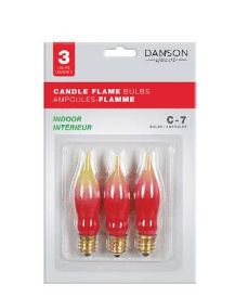 C7 Replacement Flame Light Bulbs, Set Of 3