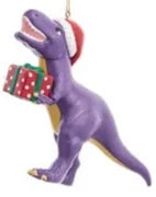 Dinosaur With Gift Ornament