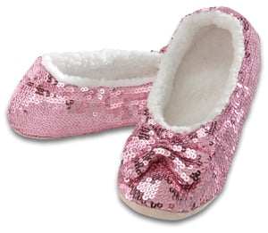 Classic Pink Sequin Slippers KIDS SIZES