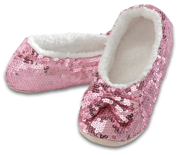 Classic Pink Sequin Slippers LADIES SIZES