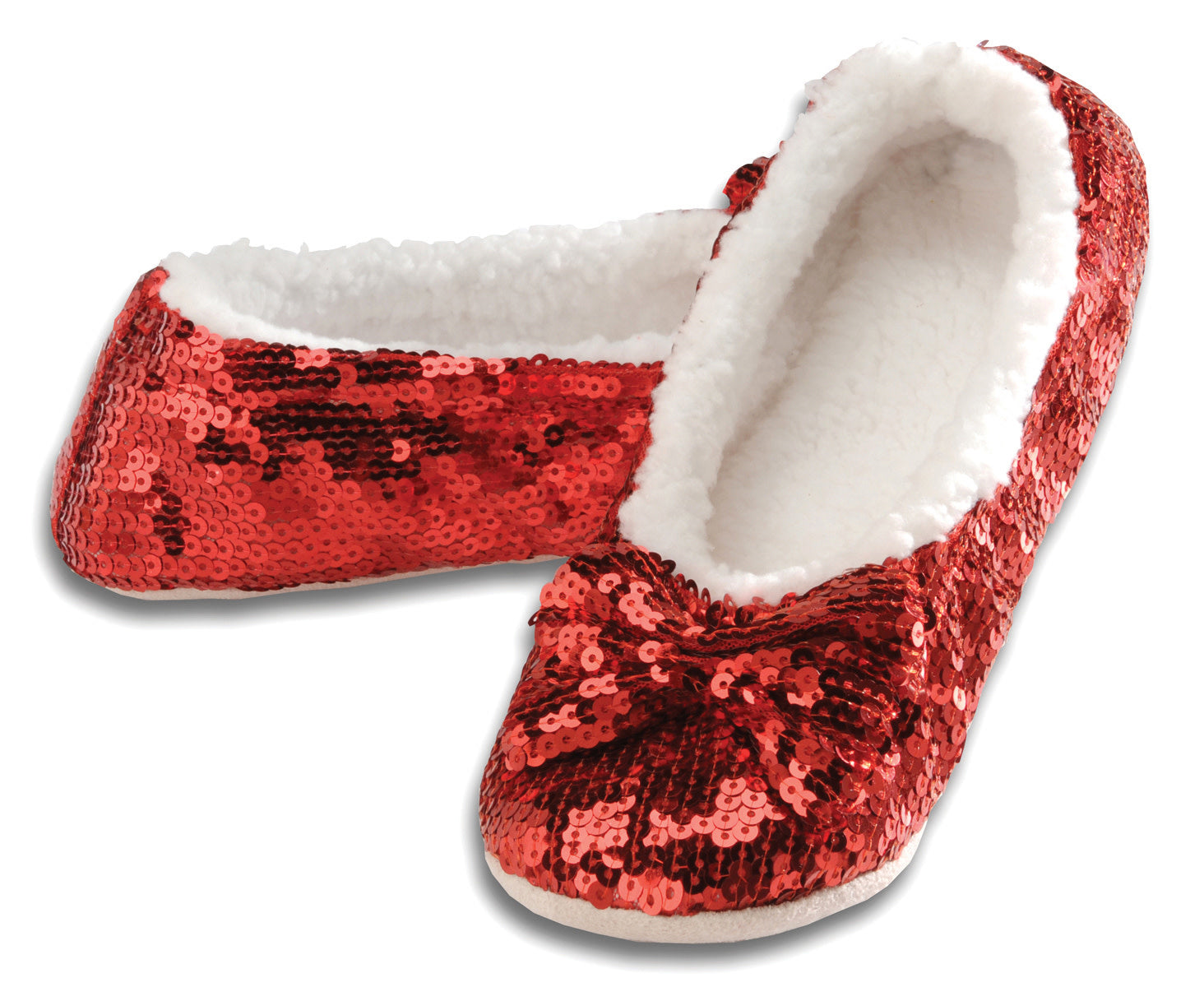 Classic Red Sequin Slippers  LADIES SIZES