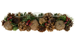 15.5" Pinecone And Berries Centrepiece