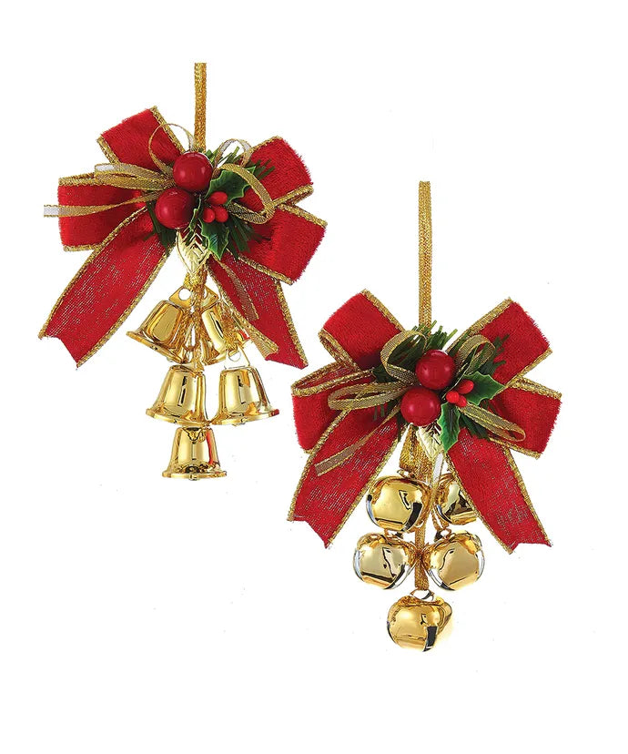 Assorted Bells With Bow Ornament, INDIVIDUALLY SOLD