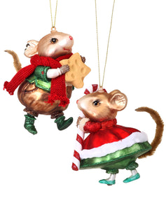 Assorted Mice Ornament, INDIVIDUALLY SOLD