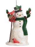 Snowman With Birdhouse Ornament